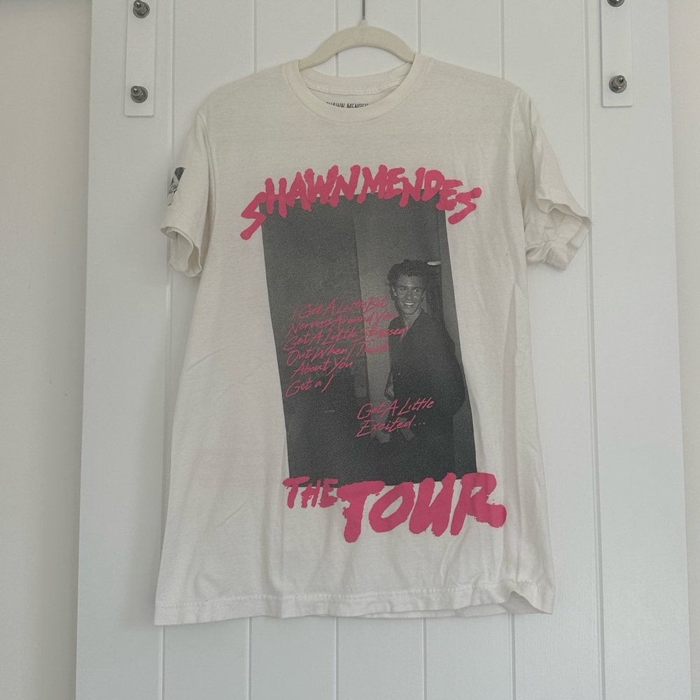 Shawn Mendes White + Pink Tour Tee